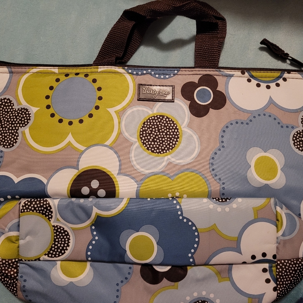 Thirty One Lunch Bag - Blue, Yellow, Brown